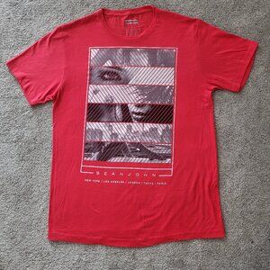 Sean John round neck red T-shirt size L